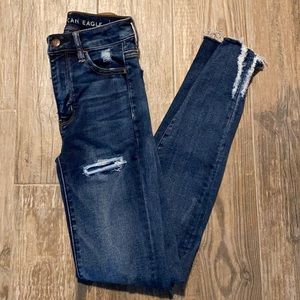 American Eagle Ripped Super Hi-Rise Jeggings